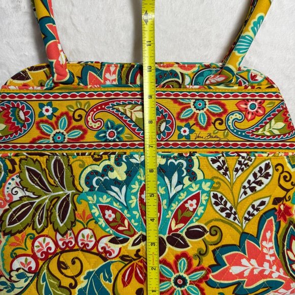 Vera Bradley Bowler Bag FALL 2012 Retired "PROVENCAL" Yellow floral pattern - Picture 8 of 12